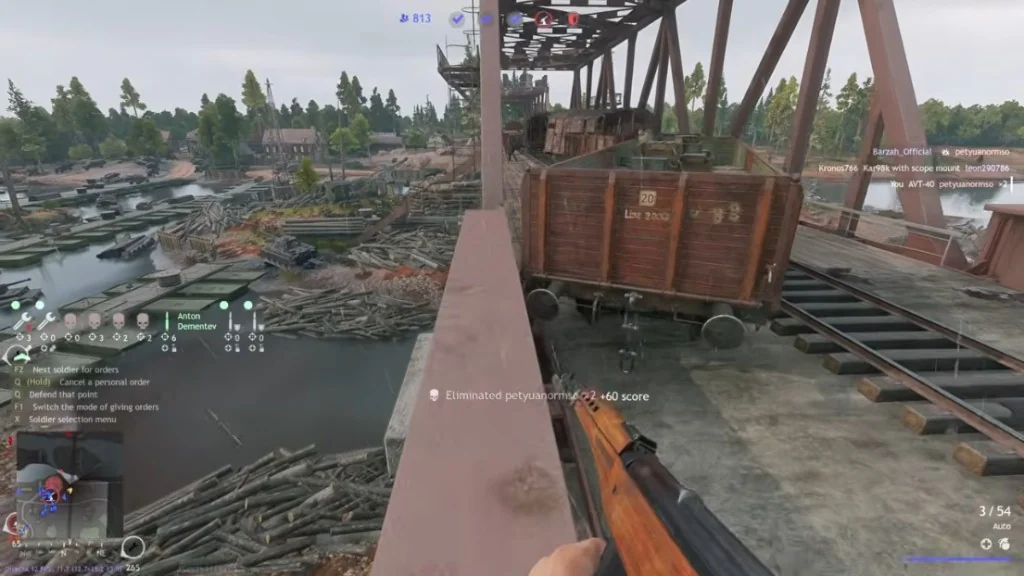 Enlisted industrial bridge fight with enemy tracking
