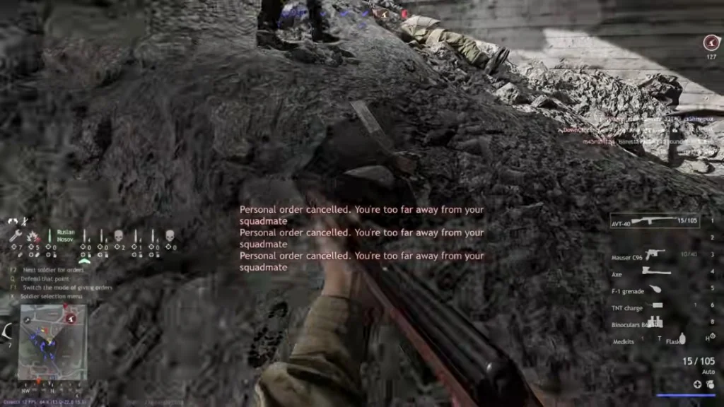 Enlisted rocky slope combat with squad awareness tools